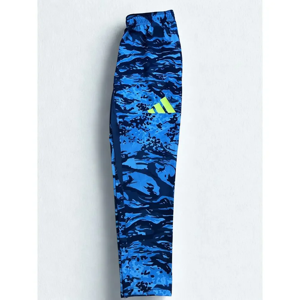 Adidas men L Areo ready blue camo soccer pants new without tag - Picture 2 of 4